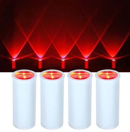 Rockville 4 Pack MINI Halo White DJ Wash Lights + Bag, Wireless DMX, 17 Hour Battery, Wireless DMX, RF Remote | Wireless DMX, RF Remote, 10-17 Hr Runtime, Compact Aluminum, Sound Activated, LCD Display, Adjustable 31-64 Degree Lens - color: White