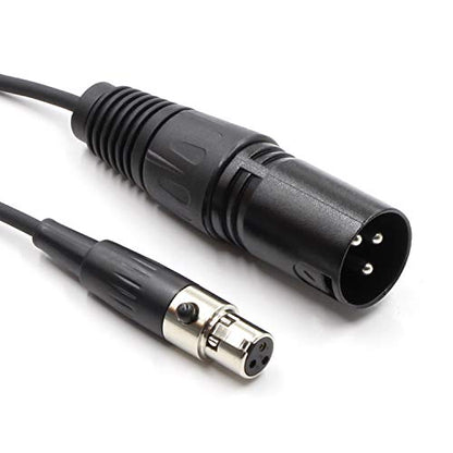 3 Pin XLR Male Plug to 3 Socket Female Mini XLR Pro Lapel Microphone Cable -TA3-XLR Cable（65CM/25 inch - color: mini xlr F-0.65M