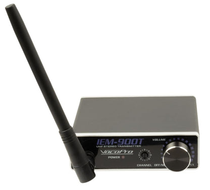 VocoPro Wireless in Ear Monitor System with 4 Bodypack Receivers, 900 MHz UHF, Stereo IEM Network, Ear Monitors for Musicians, Church, and Live Event Translation - IEM-900-ST4