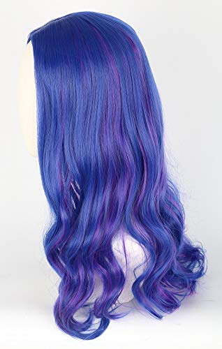 Topcosplay Kids wig for Girls Blue and Purple Wig Halloween Costume Cosplay Wig Long Wavy - color: Blue and Purple