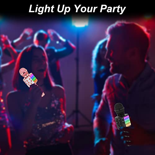 Bluetooth Karaoke Microphone for Party: 8H Playtime, 2H Fast Charge - color: Black2