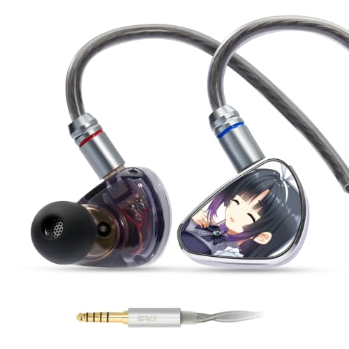 CVJ Kira Aureus in Ear Monitor Headphone,Wired Earbuds IEM 1DD HiFi Earbud | Single Driver, 0.78mm 2-pin 4.4mm Jack, Clear Sound & Deep Bass,Detachable 4.1ft Cable for Singer Musicians DJ(no Mic) - color: Kira Aureus, style: 4.4mm