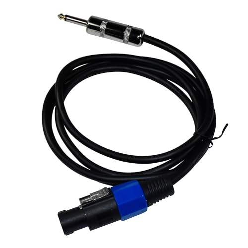 HQRP 6ft Speakon to 1/4-inch (6.35mm) TS Cable Compatible with Fender MB 1200 Bass Power Amp ; Gallien-Krueger MB200 Bass Amplifier / MB800 Bass Head