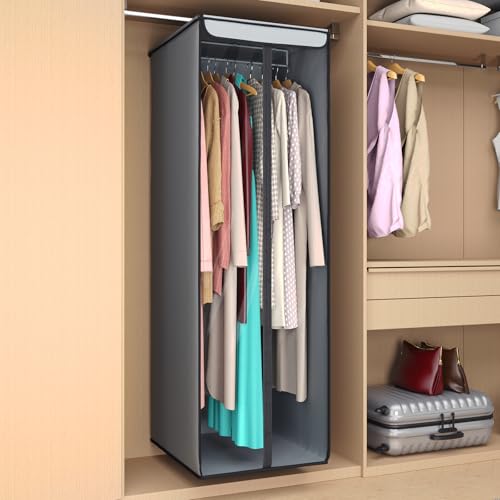 Univivi Garment Bags for Hanging Clothes, Cloth Bag 54 In, 1 PCS, Grey - color: Grey, size: 54"-1PCS