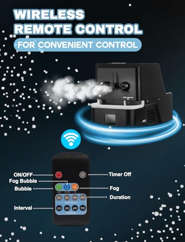 Fog Bubble Machine – 3-in-1 Bubble & Fog Machine that Creates Snow-Like Effect for Indoor and Outdoor Use - Perfect Fake Snow Maker for Christmas, Parties, Weddings, and Holiday Events