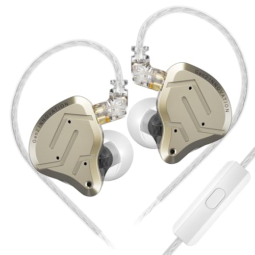KZ ZSN Pro 2 1BA+1DD in-Ear Monitors Headphones, Yellow, with Mic - color: ZSN PRO 2 Yellow, size: With Mic