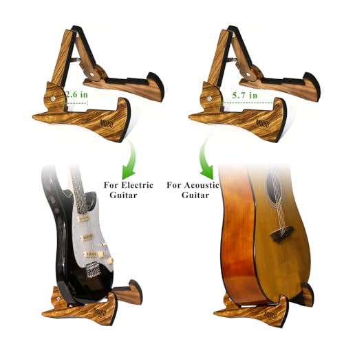 Guitar Stand, Acoustic Guitar Stand with Padded Foam, Classical Electric Guitar Stand,Folding Bass Guitar Display Stand Travel Guitar Stand, Compatible with Mandolin, Bass, Banjo, Ukulele,Rabbit-Shape Patented (Zebra) - color: Zebra