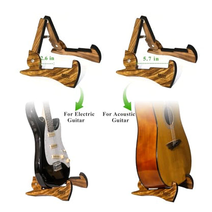 Guitar Stand, Acoustic Guitar Stand with Padded Foam, Classical Electric Guitar Stand,Folding Bass Guitar Display Stand Travel Guitar Stand, Compatible with Mandolin, Bass, Banjo, Ukulele,Rabbit-Shape Patented (Zebra) - color: Zebra