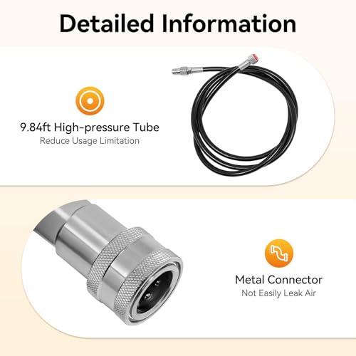 CO2 Handheld Smoke Machine, Fog Gun with RGB LED Lights & 3m Hose, 5-6Mpa High-Pressure Portable Smoke Cannon for Halloween, DJ Parties, Weddings, Stage Effects