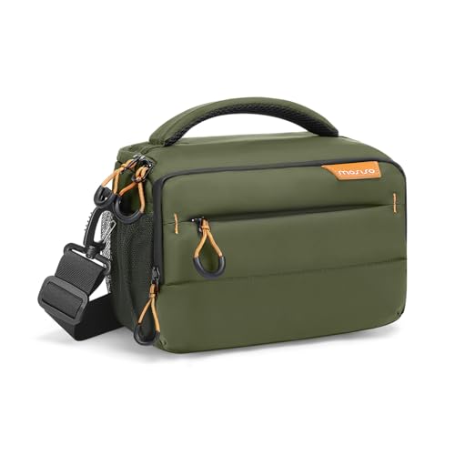 MOSISO Small Camera Bag for Photographers, Camera Shoulder Bags, Army Green - color: Army Green
