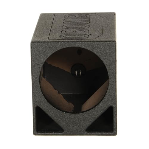QPower Single Triangle Car Audio Ported Subwoofer Box, Fits Most 12-Inch Subwoofers - Deep Bass MDF Enclosure with Bed Liner Finish, Tuned to 54 Hertz, 2.2 Cu Ft Air Space | Sub Box, 3/4" MDF, Spring Loaded Terminals, 2.2 Cu.Ft. Air Space, 35 Hz Tuning, C