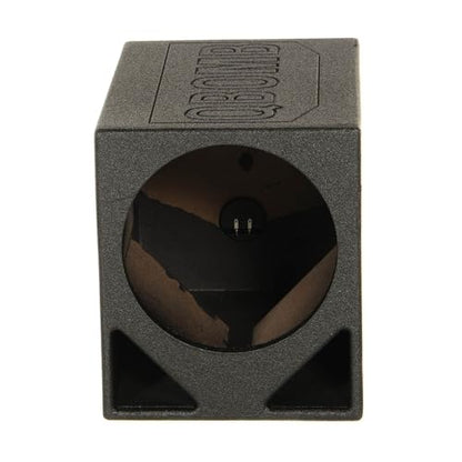 QPower Single Triangle Car Audio Ported Subwoofer Box, Fits Most 12-Inch Subwoofers - Deep Bass MDF Enclosure with Bed Liner Finish, Tuned to 54 Hertz, 2.2 Cu Ft Air Space | Sub Box, 3/4" MDF, Spring Loaded Terminals, 2.2 Cu.Ft. Air Space, 35 Hz Tuning, C