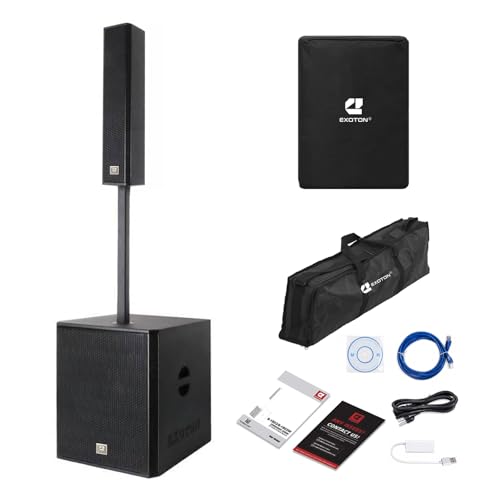 S-1803 18" PA Line Array Column DJ System | 3000W 3-Way PA System, TWS, DSP Modes, Includes Carry Bag,for DJ, Live Events, Parties & Stage Performances,2-Year Warranty