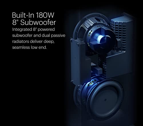 Definitive Technology Dymension DM60 Mid-Size Tower Speaker, Adjustable Bipolar Arrays, 4 BDSS Mid/Bass Woofers & Tweeter, 3XR Architecture with 8" Dual Radiators, Dolby Atmos/DTS:X Ready, Black - size: Single, style: DM60