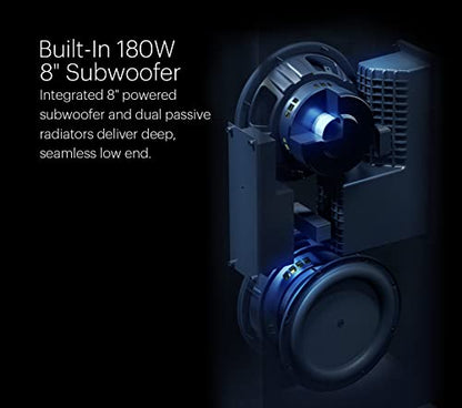 Definitive Technology Dymension DM60 Mid-Size Tower Speaker, Adjustable Bipolar Arrays, 4 BDSS Mid/Bass Woofers & Tweeter, 3XR Architecture with 8" Dual Radiators, Dolby Atmos/DTS:X Ready, Black - size: Single, style: DM60