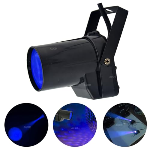 Portable 5W Blue LED Pinspot Lights Spotlights Beam Show Lamp DJ Party Disco Mirror Ball Projector Stage Lighting U - color: Blue