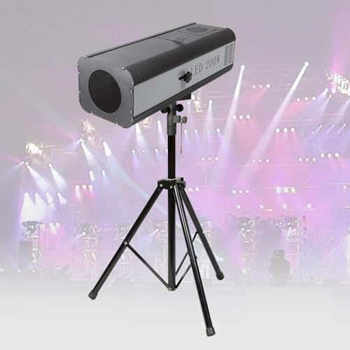 200W LED Follow Spot Light Manual Control Spotlight Stage Light Adjustable Aperture DJ Wash Light for Party Disco Wedding Birthdays Christmas Party Show 110V - style: Spotlight