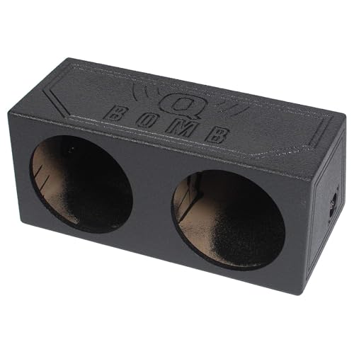 Q Power QBomb QBOMB12S Dual 12" Sealed Port Subwoofer Sub Box w/Bedliner Spray - style: Sealed