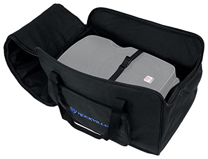 Rockville TB10 V2 Padded Speaker Bag for 10" DJ PA Speaker and Stand | Stand Holder Pocket, Interior Buckle Straps, Thick Foam Padding, Rain/Splash Resistant, Dual YKK Zippers, Dual Handles - style: 10 - Inches