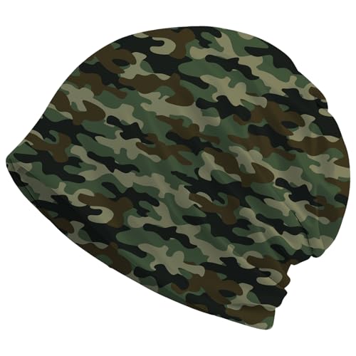 Art Owl Women's Slouchy Beanie Hat Cute Turban Hats Cancer Headwear Caps Baggy Skull Sleep Scarf - color: Camouflage Print
