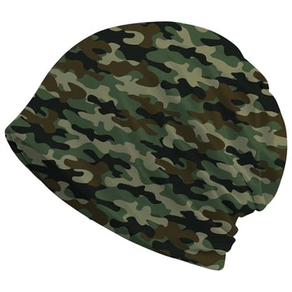 Art Owl Women's Slouchy Beanie Hat Cute Turban Hats Cancer Headwear Caps Baggy Skull Sleep Scarf - color: Camouflage Print