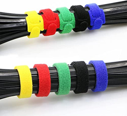 50pcs Reusable Fastening Adjustable Cable Ties Wire Management (8 Inch, Green) - color: Green, size: 8 Inch