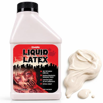Kangaroo 14 oz Liquid Latex Skin Body Paint Special Effects for Cosplay | Professional Grade Liquid Latex SFX Makeup Prosthetics for Cosplay, Theater & Film - Creates Fake Scars, Zombie Makeup Skin