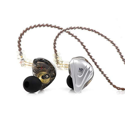 Linsoul KZ ZSX 5BA+1DD 6 Driver Hybrid in-Ear HiFi Earphones - color: Black, style: Without Mic