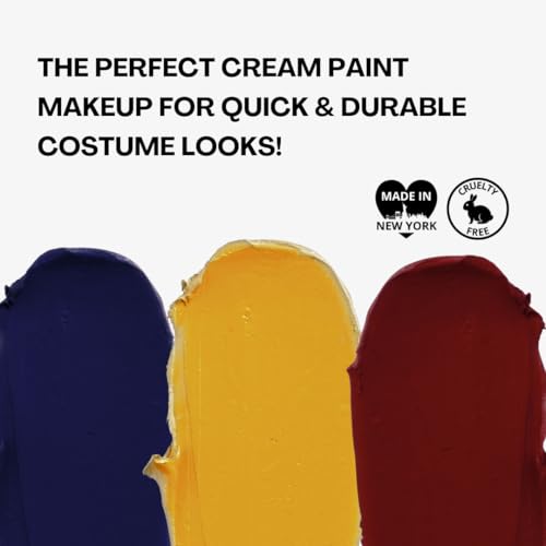 Mehron Makeup Tri-Color Halloween Makeup Palette- BRUISE | 4 Shades of Mehron Greasepaint in 1 Easy to Use Palette. Perfect for Quick Costume Looks. Cruelty Free & Made in the USA. - color: Bruise