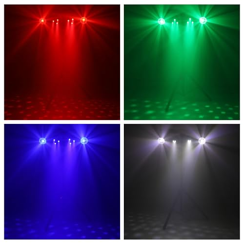Telbum DJ Disco Lights with Stand, Professional LED Party Light Set, DJ Lighting System DMX512, Sound Activated Stage Lights Package for Gig Bar Wedding Live Band Club Booth Show Events