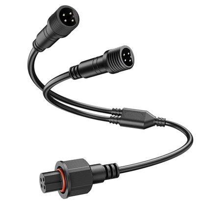 Y-Splitter for Govee Outdoor Flood Lights and Spot Lights | Waterproof 4-Pin Y-Shaped Extension Cord for Govee H7057, H7058, H7060, H7062, H7093, H7094, H7065, H7066, 1 Female to 2 Male - size: Y-Splitter - 1 Female to 2 Male