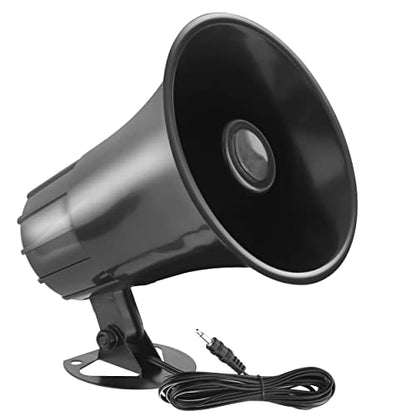 Pyle All-Weather Mono Trumpet Horn Speaker - 5" Portable PA Speaker with 8 Ohms Impedance and 25 Watts Peak Power - 180 Degree Swiveling Adjustable Bracket for Easy Maneuverability