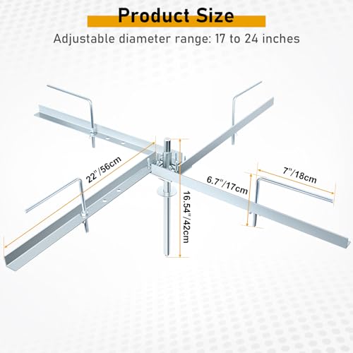 Steel Spinning Jenny Fence Wire Dereeler, Adjustable Fence Wire Dereeler | Made of Galvanized Steel, 360 Degree Rotating Spinning Jenny with Brake, Supports Multiple Wire Sizes