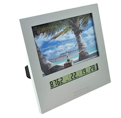 9999 Day Retirement Countdown Clock with Large Display Digital Timer & a 4x6 Picture Frame, Fun Gifts for Men or Women Change Photo & Count Down to Vacation Wedding Christmas Halloween holiday