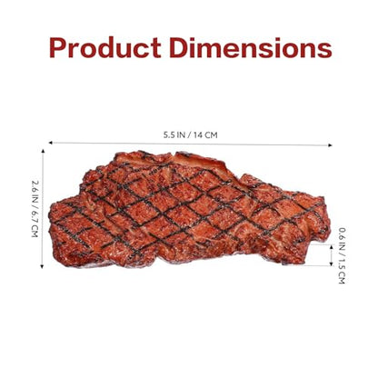 Artificial Lifelike Steak Fake Cooked Roast Beef Simulated Food Steak Meat Model Simulation Food for Market Display Photography Props Party Decoration(2pcs)
