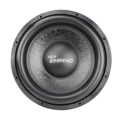 Timpano 15 Inch Subwoofer D4 2500 Watts Max Power Dual 4 Ohm, 15 Subwoofer Speaker 23.5 mm High Xmax, TPT-T2500-15 D4, 3 in Voice Coil, Competition Sub Woofer for Car Audio Systems (Single) - size: 15 Inch - Dual 4 Ohm