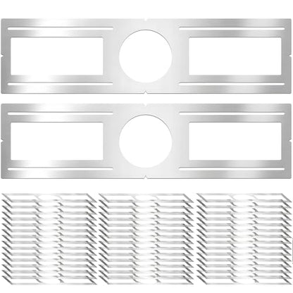 New Construction Mounting Plate, 4 Inch, LED Recessed Lighting Housing Kits, Flat Steel Rough in Bracket Fixture for LED Light Bar, 12PC Shallow Recessed Lighting Housing Plate - size: 4 Inch,12 Pack