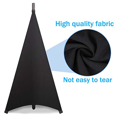 Dofilachy Speaker Stand Cover-DJ Bag with 360 Degree Cover, Speaker Tripod Scrim Cover for Speaker/Lighting with Free Travel Bag (One Pack-Black) - color: One Pack-black