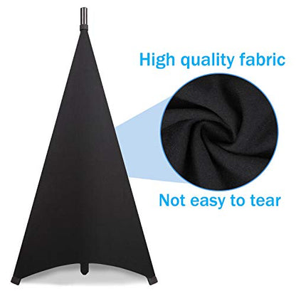 Dofilachy Speaker Stand Cover-DJ Bag with 360 Degree Cover, Speaker Tripod Scrim Cover for Speaker/Lighting with Free Travel Bag (One Pack-Black) - color: One Pack-black