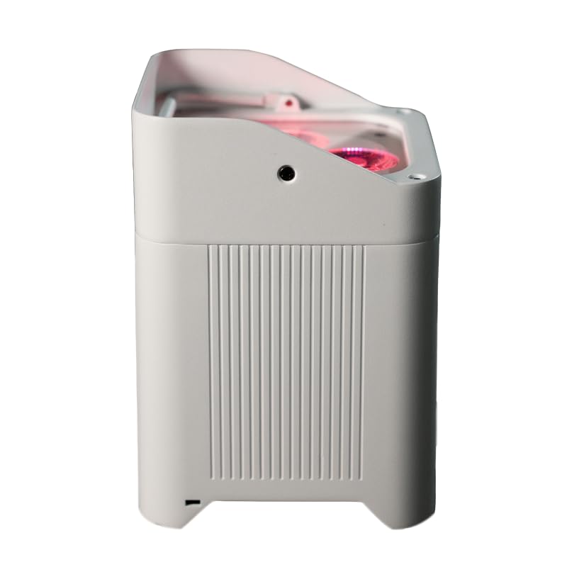Rasha Professional Core Wireless Uplighting RGBAW+UV LED Par – 10-Hour Battery, WiFi & DMX Control, App-Enabled, Smartphone Operated, Sound-Active for Weddings, Events, Clubs, DJ & Corporate