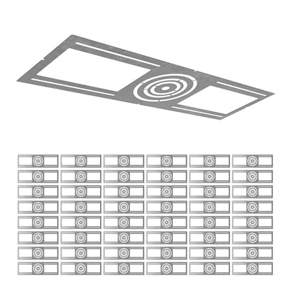 ASD 48 Pack New Construction Mounting Plate Round Hole - 3/4/6 Inch Flat Galvanized Steel Wafer Light Rough in Plate, Universal Light Fixture Mounting Bracket for LED Recessed Lighting - size: 48 Pack