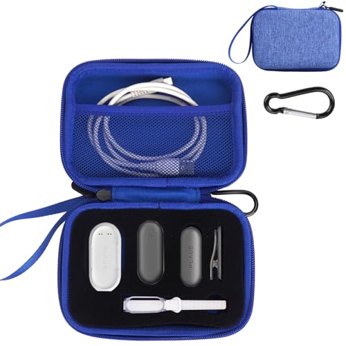 YouKnow Hard Case Compatible with PLAUD NotePin/NotePin S AI Voice Recorder - with Custom Foam Insert Holds Recorder, Magnetic Pin, Clip, Dock, Wristband & Cable (Case Only) (Blue) - color: Blue