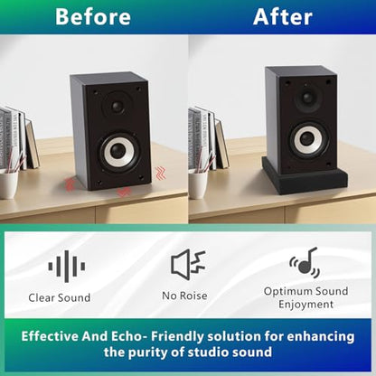 JBER 2 Pack Isolation Pads, Studio Monitor Speaker Isolation Foam Pads | Suitable for 6-8 Inch Speakers, High Density, for Sound Improvement Prevent Vibrations, Elevates Audio, 13" × 10.65" × 1.8" - size: LARGE for 6"-8" MONITOR