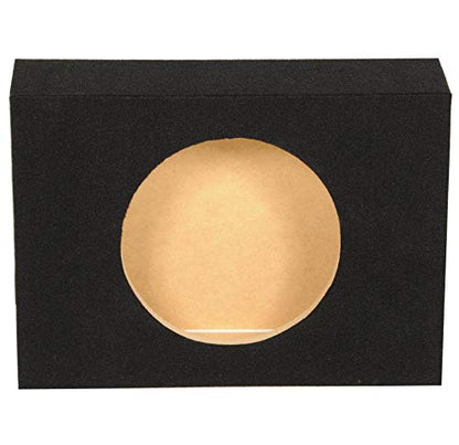 Q-Power Shallow Single 12 Inch Heavy Duty Sealed MDF Material Truck Audio Subwoofer Enclosure Box with Durable Carpeted Exterior, Charcoal Gray - style: 12" Sealed