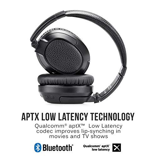 MEE audio Matrix Cinema Bluetooth Wireless Over-Ear High Resolution Stereo Headphones with aptX Low Latency for Improved Lip Sync & CinemaEAR Audio Enhancement for Clearer Sound in Movies and TV Shows - style: Low Latency Headphones Only