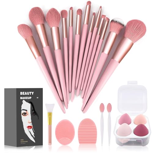 Koccido Makeup Brushes 22 Pcs Makeup Kit,Foundation Brush Eyeshadow Brush Make up Brushes Set (Pink, 22 Piece Set) - color: Pink, size: 22 Piece Set