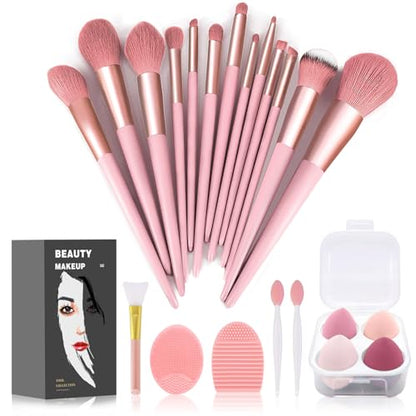 Koccido Makeup Brushes 22 Pcs Makeup Kit,Foundation Brush Eyeshadow Brush Make up Brushes Set (Pink, 22 Piece Set) - color: Pink, size: 22 Piece Set