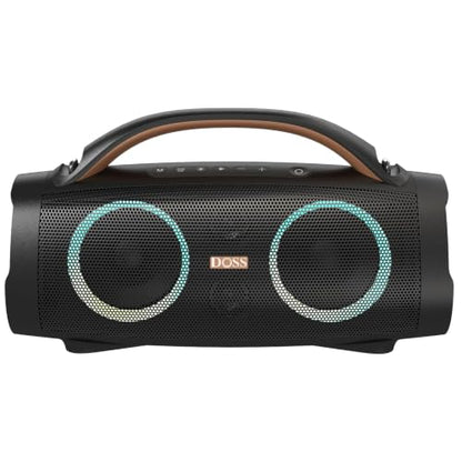 DOSS Extreme Boom+ Loud Bluetooth Speaker with 100W Stereo Sound, Extra Bass, 20H Playtime, Party-Sync Led Lights, Built-in Power Bank, IPX6 Waterproof Outdoor Speaker for Camping, Travel-Copper Gold - color: Gold