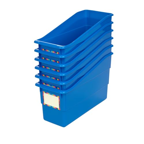 Really Good Stuff Durable Book & Binder Holders - 6 Pack – Blue - color: Blue