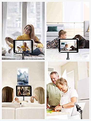 elitehood iPad Tripod Stand, Aluminum Alloy iPad Stand, 360 Rotation Adjustable Height iPad Stand Holder for Floor, Universal Compatible with All 7.9-11 Inch Tablet - size: 7.9-11.9 inches